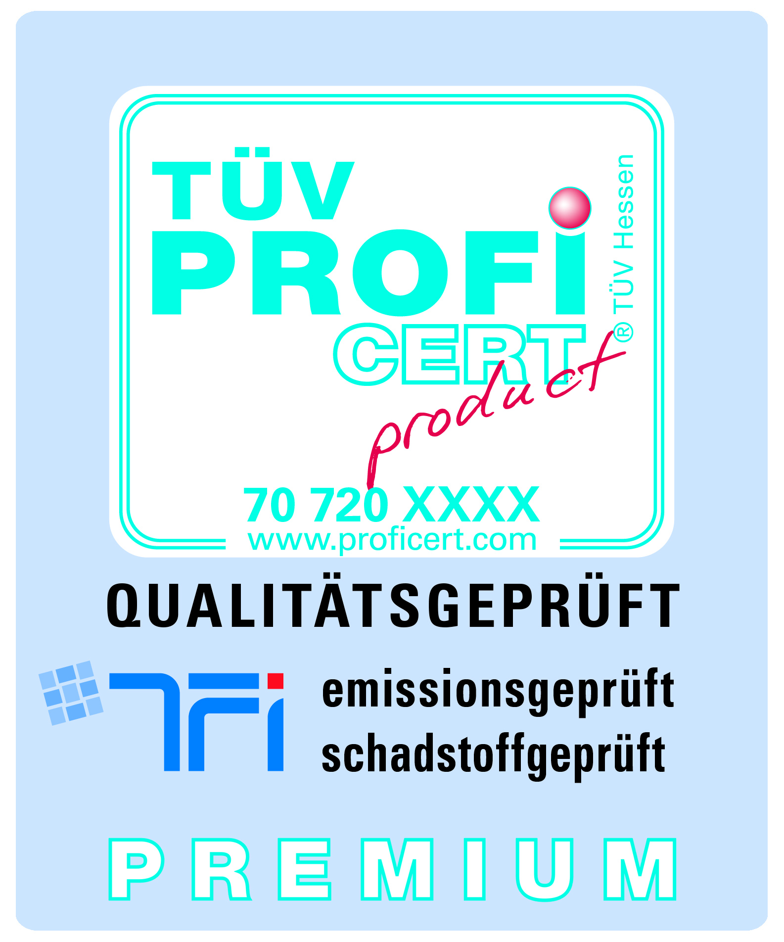 TÜV PROFiCERT-product Interior Premium TFI